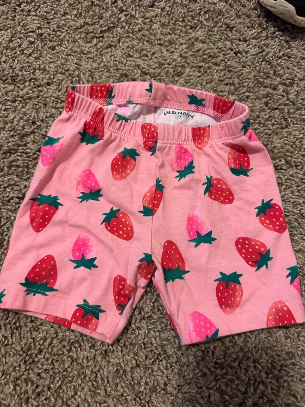 Old Navy Pink Strawberry-Print Girls' Shorts